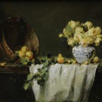 Jacqueline Kamin Yellow Roses With Pears