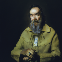 David A. Leffel Jon LeBleu Mountain Man at Bright Light Fine Art